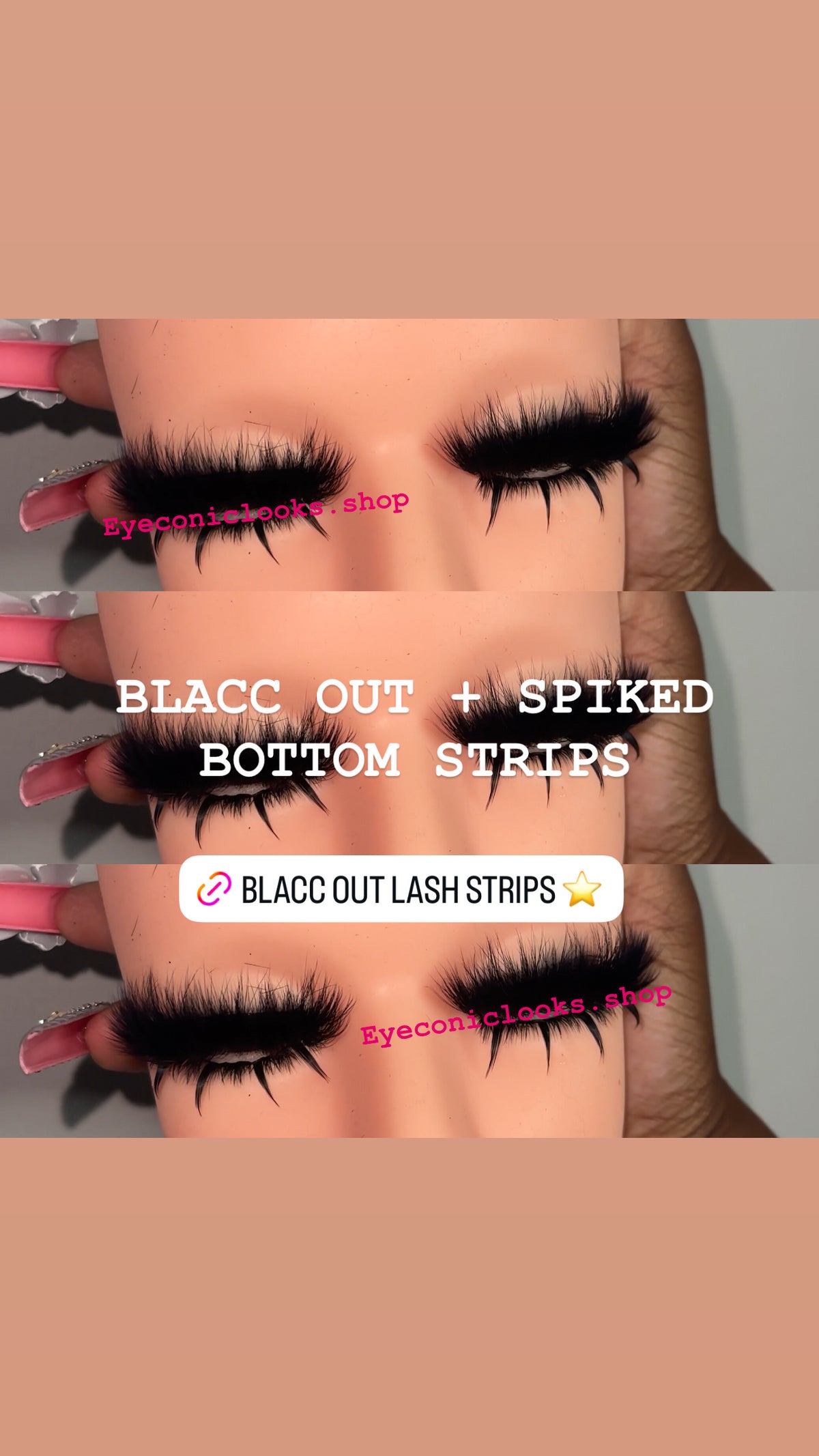 BLACC OUT ⭐️💗- EYE CLUSTER LASH STRIPS
